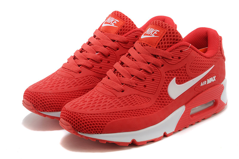 nike air max 90 chaussures hommes blanc rouge, Nike Air Max 90 Chaussures Hommes Blanc Rouge